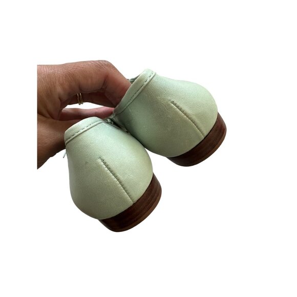 ENZO ANGIOLINI Light Green Seashell Leather Loafers Flats Size 5.5 - Picture 9 of 9